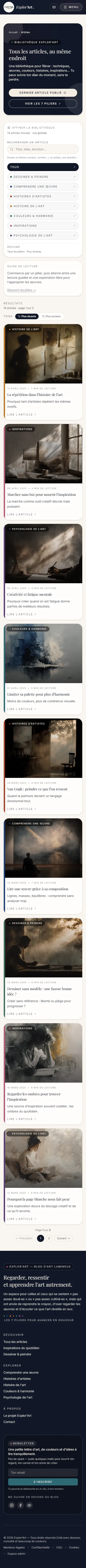 Version mobile du projet Explorart
